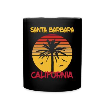 Californie Santa Barbara Vacances Palm Ocean Surf - Mug uni - noir - Devant
