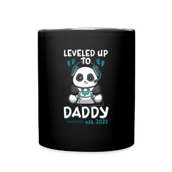 Nivelé à papa 2023 Père enceinte - Mug uni - noir - Devant