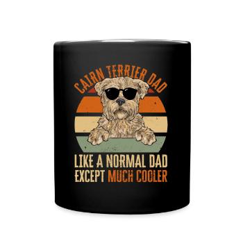 Cairn Terrier Hund - Tasse einfarbig - Schwarz - Vorne