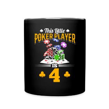 Joueur de poker 4ème anniversaire Ce petit joueur de poker - Mug uni - noir - Devant