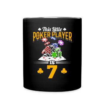 Joueur de poker 7ème anniversaire Ce petit joueur de poker - Mug uni - noir - Devant