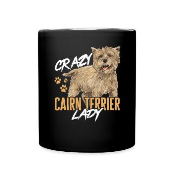 Cairn Terrier Hund - Tasse einfarbig - Schwarz - Vorne