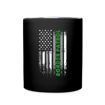 Grenzschutz - Thin Green Line Patriot Law Enforcec - Tasse einfarbig - Schwarz - Vorne