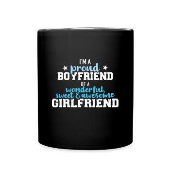Fier petit ami d’une fille merveilleuse et douce - Mug uni - noir - Devant