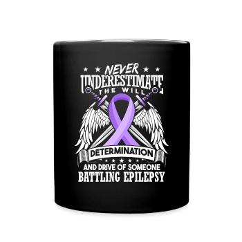 Epilepsy Awareness Warrior - Full Colour Mug - black - Front