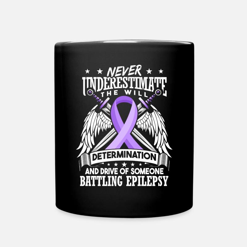 Epilepsie-Awareness-Krieger - Tasse einfarbig - Schwarz