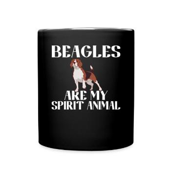 Beagle Geschenk Beagle Besitzer - Tasse einfarbig - Schwarz - Vorne