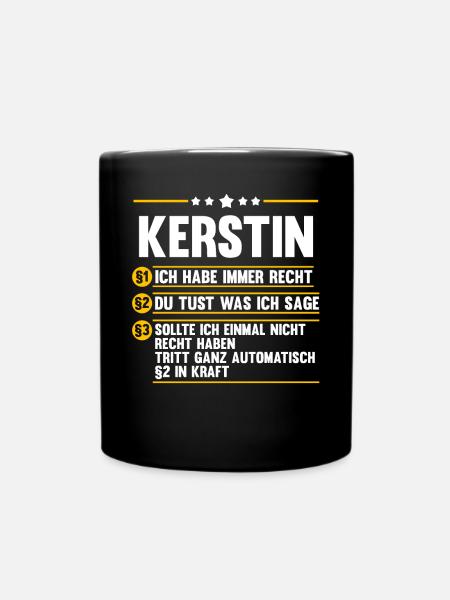 Kerstin - Tasse einfarbig - Schwarz