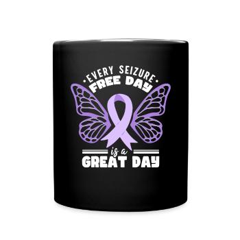 Epilepsy Butterfly - Full Colour Mug - black - Front