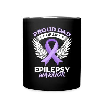 Proud Dad Of An Epilepsy Warrior - Full Colour Mug - black - Front