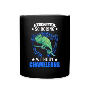 Caméléon Cadeau Caméléon - Mug uni - noir - Devant