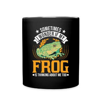 Grenouille cadeau Rainette - Mug uni - noir - Devant