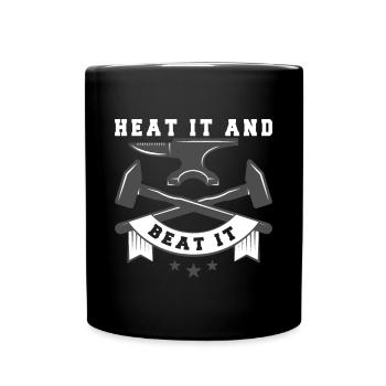 Lustiger Schmied Spruch & Schmieden - Tasse einfarbig - Schwarz - Vorne