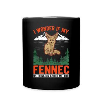 Fennec Gift Fennec Desert Fox - Full Colour Mug - black - Front