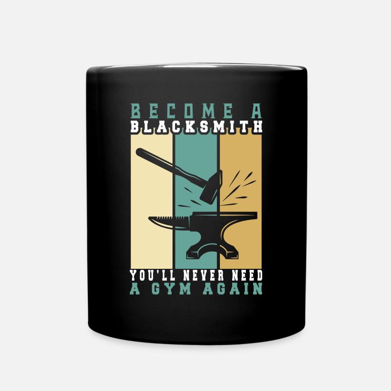 Lustiger Schmied Spruch & Schmieden - Tasse einfarbig - Schwarz