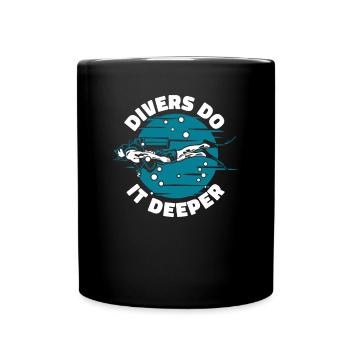 Plongeurs Do It Deeper Goggles Masque de plongée - Mug uni - noir - Devant