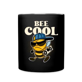 Bee Cool Biene - Full Colour Mug - black - Front