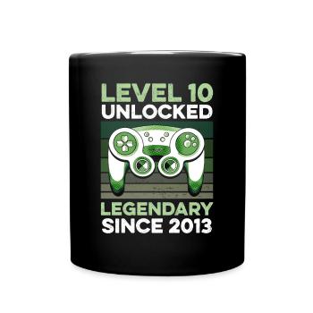Niveau 10 ans Année d’anniversaire 2013 Gamer Boy - Mug uni - noir - Devant