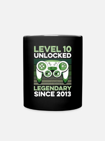 Niveau 10 ans Année d’anniversaire 2013 Gamer Boy - Mug uni - noir