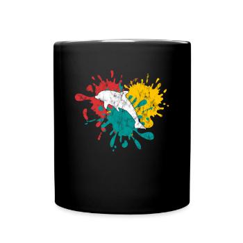 Delfin - Tasse einfarbig - Schwarz - Vorne
