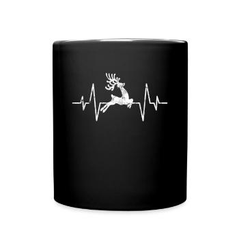 Battement de cœur de cerf - Mug uni - noir - Devant