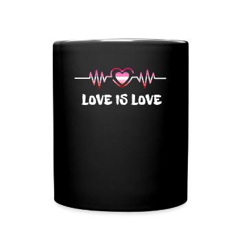 Lesbian Lesbian Pride Flag Gift - Full Colour Mug - black - Front