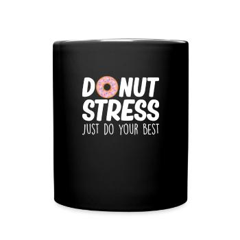 Donut Sprinkles Doughnut Fried Dough Sweet Dessert - Full Colour Mug - black - Front