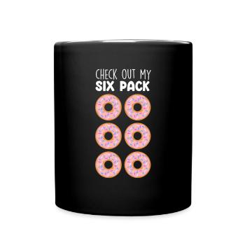 Donut Sprinkles Doughnut Fried Dough Sweet Dessert - Full Colour Mug - black - Front
