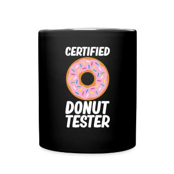 Donut Sprinkles Doughnut Fried Dough Sweet Dessert - Full Colour Mug - black - Front