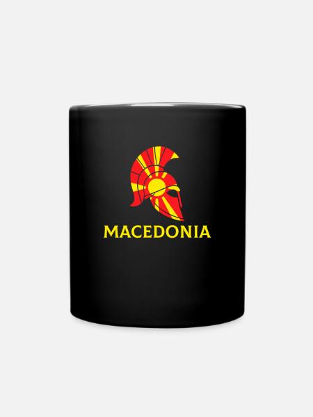 Macedonia flag, macedonia - Tasse einfarbig - Schwarz