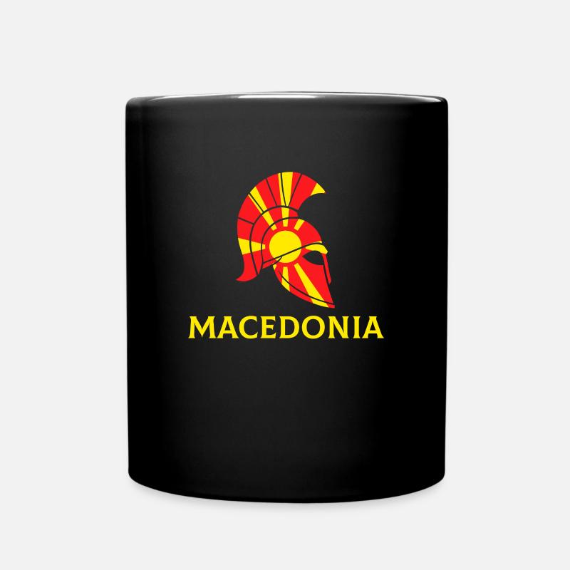 Macedonia flag, macedonia - Tasse einfarbig - Schwarz