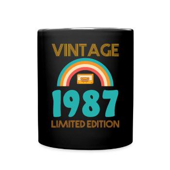 Jahrgang 1987 T-Shirt - Tasse einfarbig - Schwarz - Vorne
