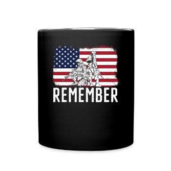 Patriotic Veteran USA Flag American Memorial Day - Mug uni - noir - Devant