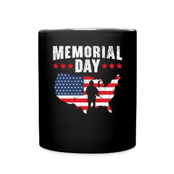 Patriotic Veteran USA Flag American Memorial Day - Mug uni - noir - Devant