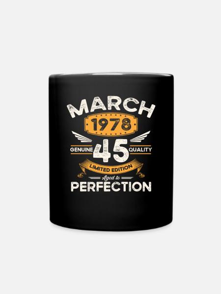 45e anniversaire homme femme Mars né 1978 Légende - Mug uni - noir