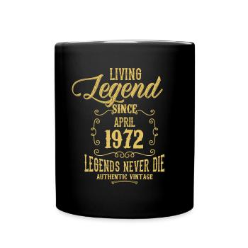 Légende vivante depuis avril 1972 - Mug uni - noir - Devant