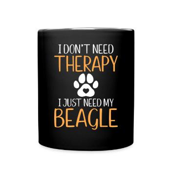 Beagle Geschenk Beagle Besitzer - Tasse einfarbig - Schwarz - Vorne