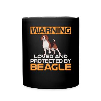 Beagle Geschenk Beagle Besitzer - Tasse einfarbig - Schwarz - Vorne