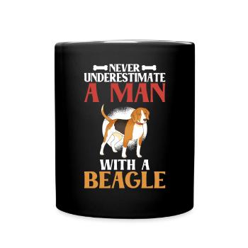Beagle Geschenk Beagle Besitzer - Tasse einfarbig - Schwarz - Vorne