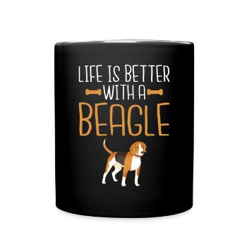 Beagle Gift Beagle Owner - Full Colour Mug - black - Front