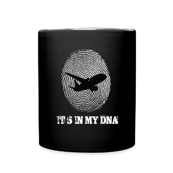 Les avions, c’est dans mon ADN - Mug uni - noir - Devant