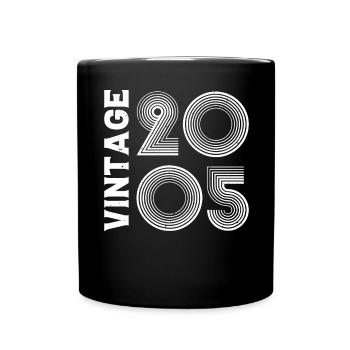 Vintage 2005 Retro Anniversary Gift - Full Colour Mug - black - Front