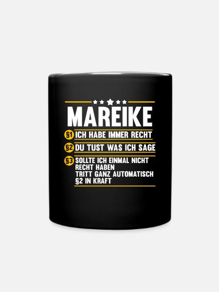Mareike - Tasse einfarbig - Schwarz