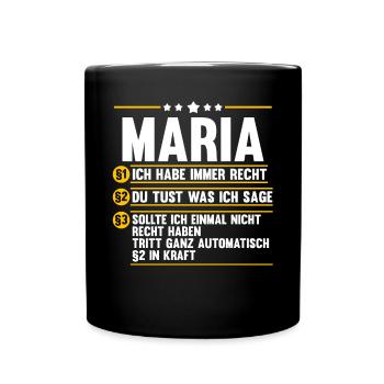 Maria - Tasse einfarbig - Schwarz - Vorne
