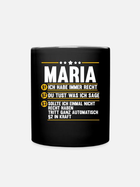 Maria - Tasse einfarbig - Schwarz