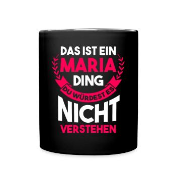 Maria - Tasse einfarbig - Schwarz - Vorne