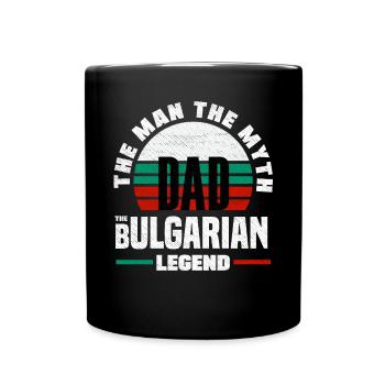 Bulgarisch Bulgarien Bulgarische Flagge Vatertag - Tasse einfarbig - Schwarz - Vorne