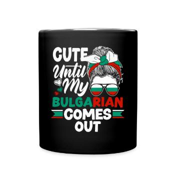 Drapeau bulgare Bulgarie mignon jusqu’à mon bulgare - Mug uni - noir - Devant