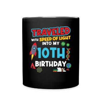 10. Birthday - Science Birthday - Full Colour Mug - black - Front