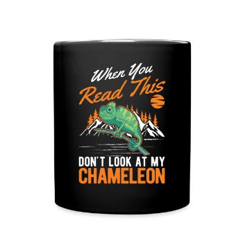 Caméléon Cadeau Caméléon - Mug uni - noir - Devant